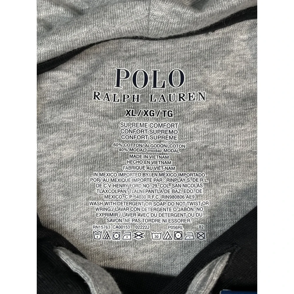Polo Ralph‎ Lauren Mens Supreme Comfort Hoodie Pullover Black XL